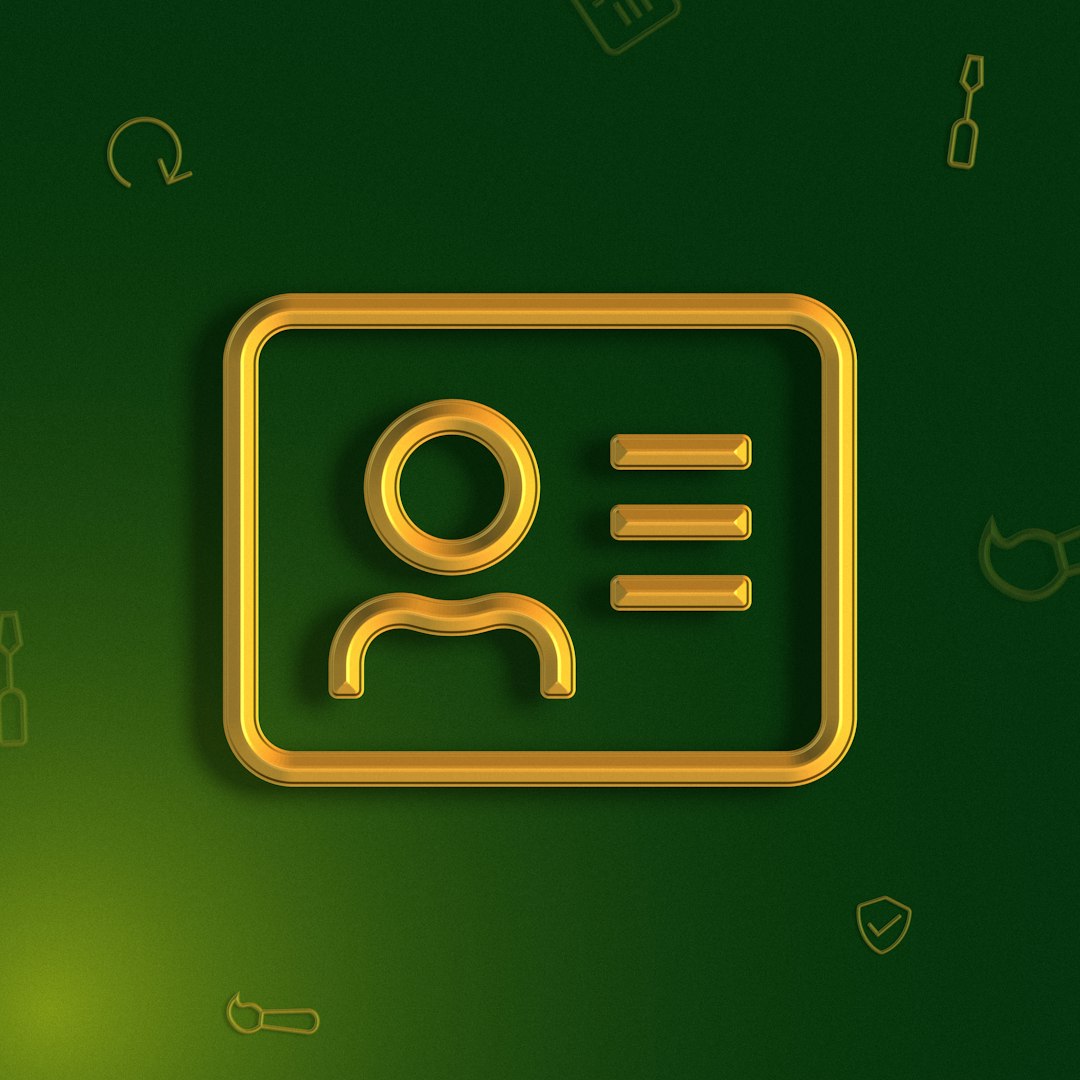 Digital profile icon on green background