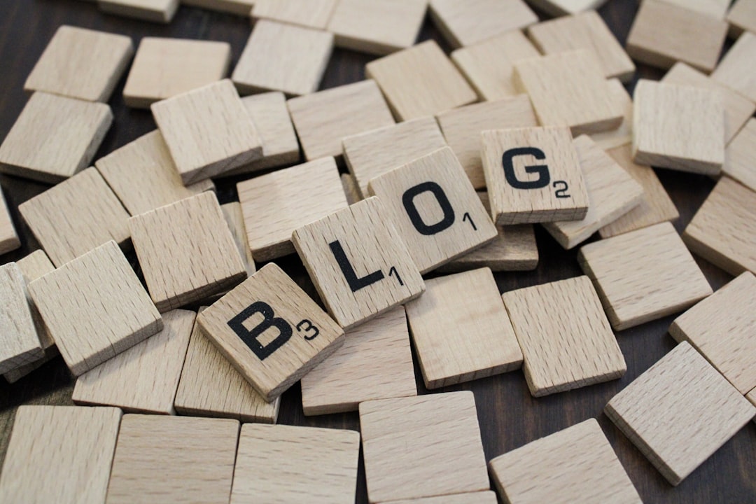Scrabble tiles forming the word blog